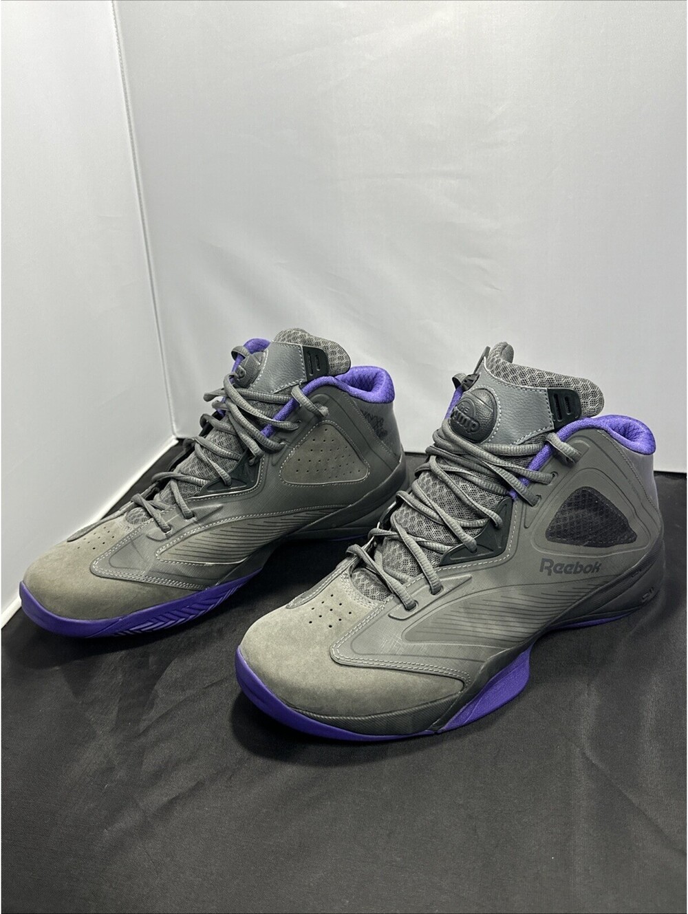 Reebok The Pump Revenge Shoes Mens Size 12 Gray Purple M40332 Sneakers